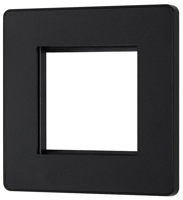 BG Evolve Matt Black 2G Euro Module Plate PCDMBEMS2B - view 3