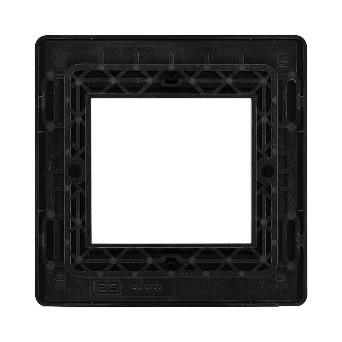 BG Evolve Matt Black 2G Euro Module Plate PCDMBEMS2B - view 4