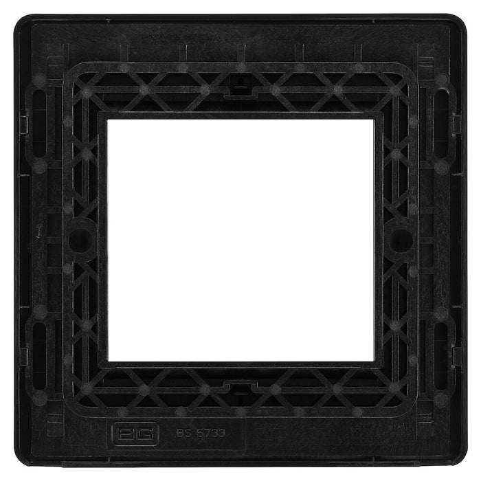BG Evolve Matt Black 2G Euro Module Plate PCDMBEMS2B - view 4