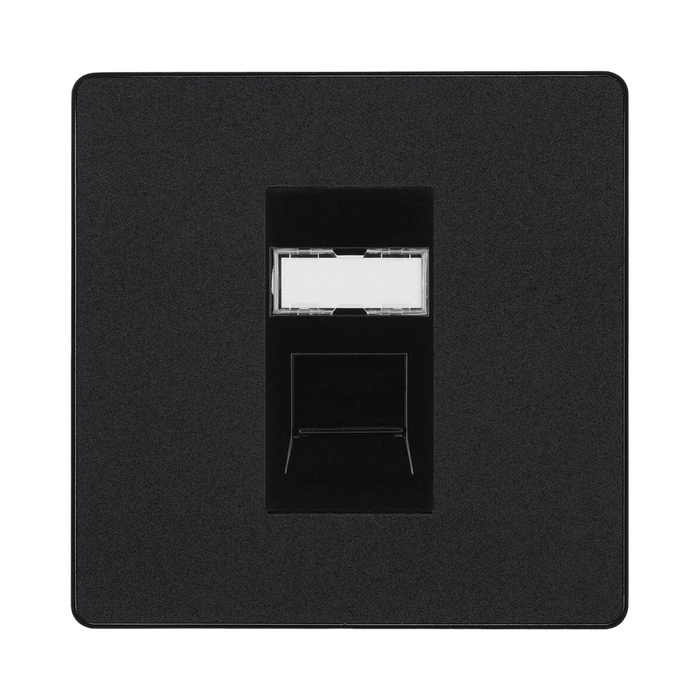 BG Evolve Matt Black RJ45 Cat6 Data Outlet PCDMBRJ4516B