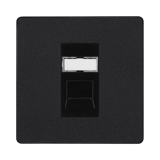 BG Evolve Matt Black RJ45 Cat6 Data Outlet PCDMBRJ4516B