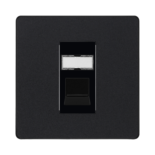 BG Evolve Matt Black RJ45 Cat5E Data Outlet PCDMBRJ451B