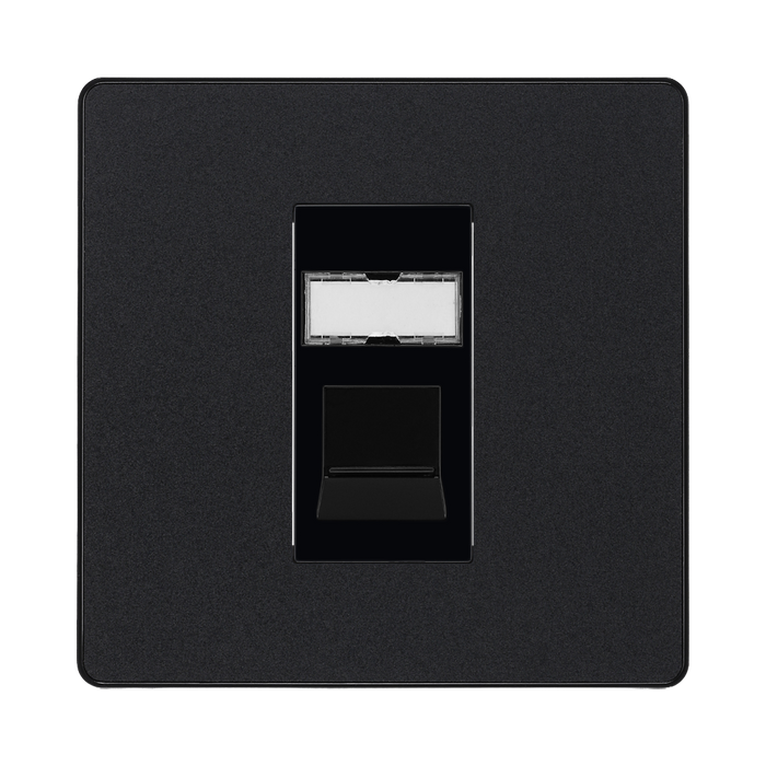 BG Evolve Matt Black RJ45 Cat5E Data Outlet PCDMBRJ451B