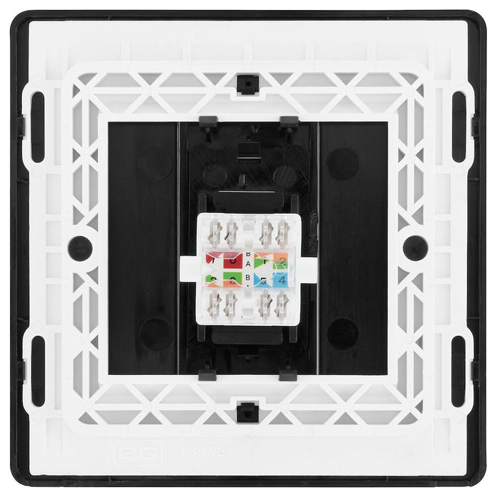 BG Evolve Matt Black RJ45 Cat5E Data Outlet PCDMBRJ451B - view 4