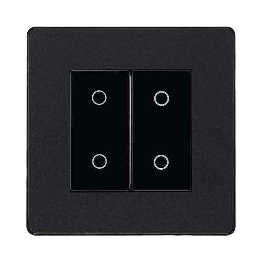 BG Evolve Matt Black 2G Master Touch Dimmer Switch PCDMBTDM2B