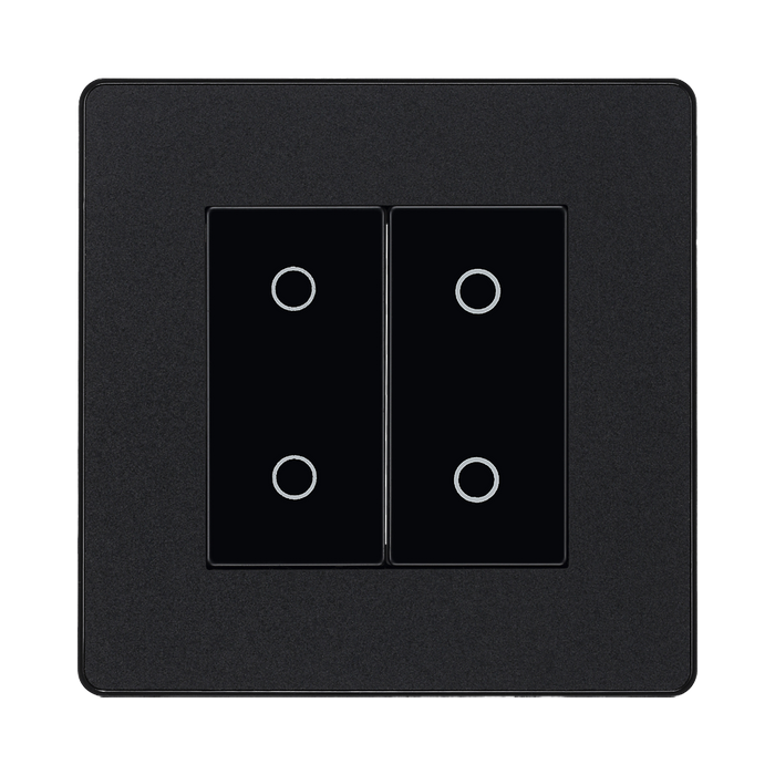 BG Evolve Matt Black 2G Master Touch Dimmer Switch PCDMBTDM2B