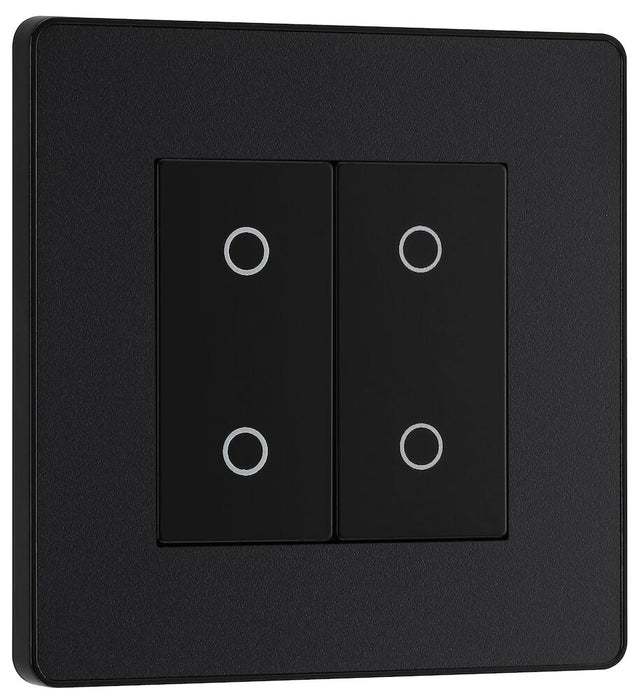 BG Evolve Matt Black 2G Master Touch Dimmer Switch PCDMBTDM2B - view 2