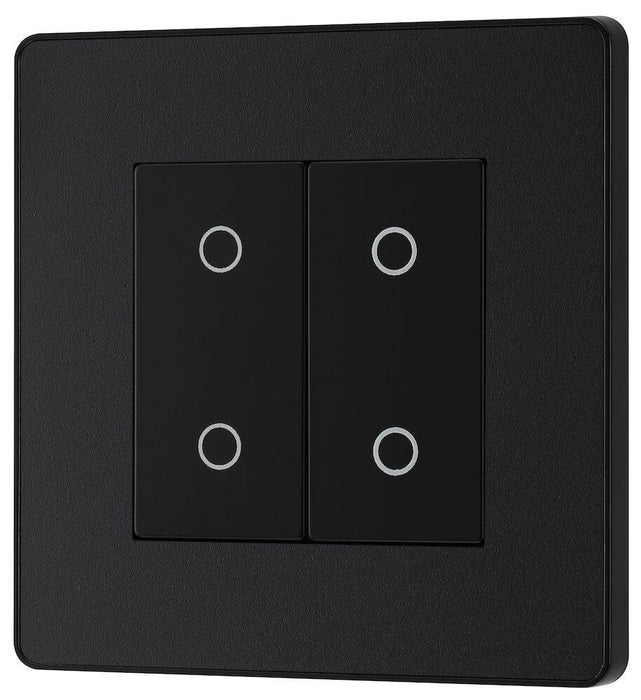 BG Evolve Matt Black 2G Master Touch Dimmer Switch PCDMBTDM2B - view 3
