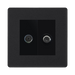 BG Evolve Matt Black TV & Satellite Socket PCDMBTVSATB