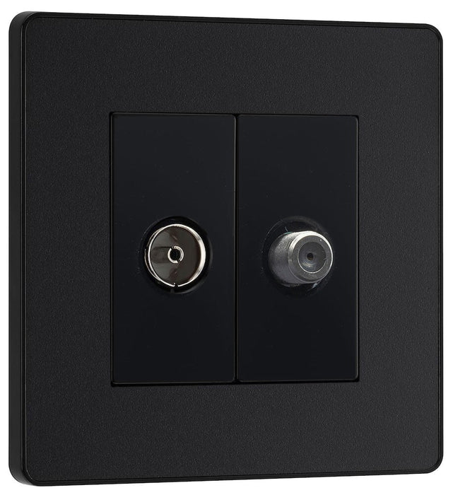 BG Evolve Matt Black TV & Satellite Socket PCDMBTVSATB - view 2