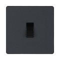 BG Evolve Matt Grey 1G 2W Light Switch PCDMG12B