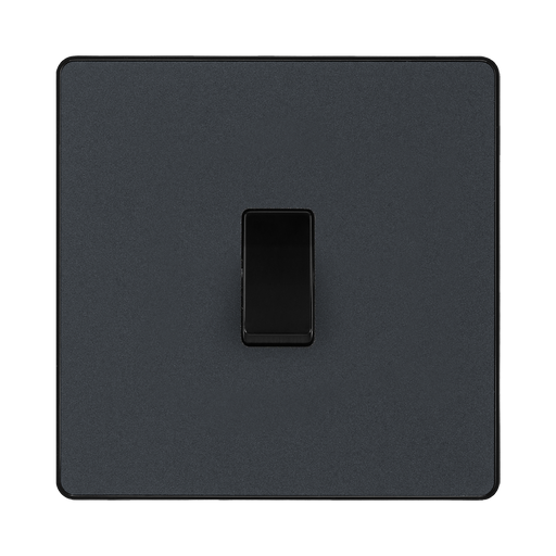BG Evolve Matt Grey 1G 2W Light Switch PCDMG12B