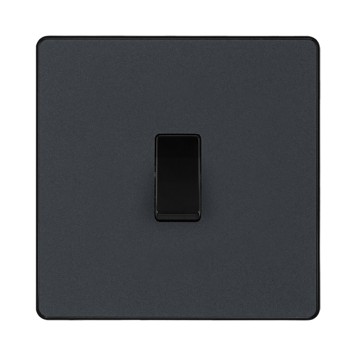 BG Evolve Matt Grey 1G 2W Light Switch PCDMG12B