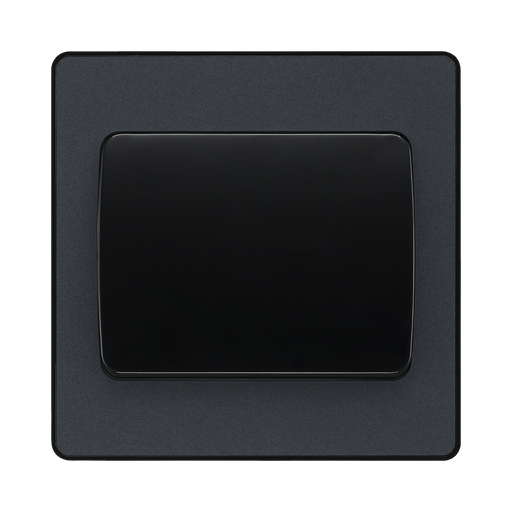BG Evolve Matt Grey 1G 2W Wide Rocker Light Switch PCDMG12WB