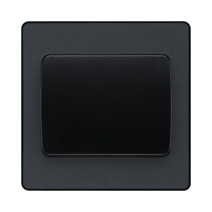 BG Evolve Matt Grey 1G 2W Wide Rocker Light Switch PCDMG12WB