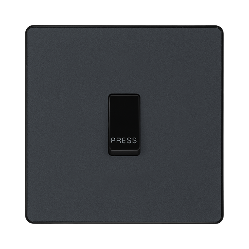 BG Evolve Matt Grey 10A Retractive Press Switch PCDMG14B