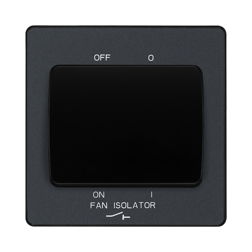 BG Evolve Matt Grey 10A Fan Isolator Switch PCDMG15B