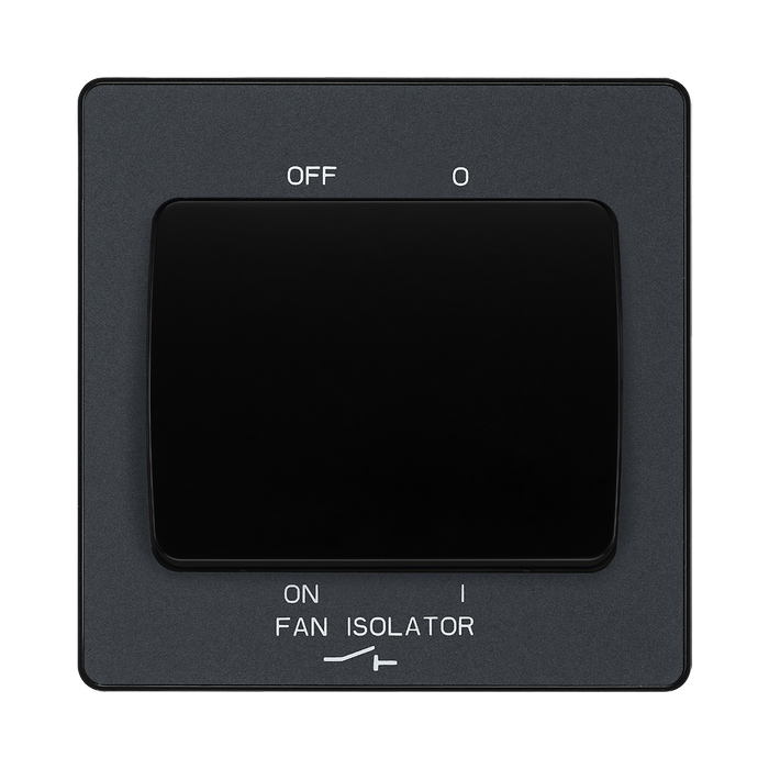 BG Evolve Matt Grey 10A Fan Isolator Switch PCDMG15B