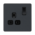 BG Evolve Matt Grey 13A Single Socket PCDMG21B