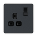 BG Evolve Matt Grey 13A Single Socket PCDMG21B