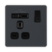 BG Evolve Matt Grey 13A A+C USB Socket PCDMG21UAC18B