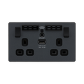 BG Evolve Matt Grey WiFi Extender with 13A double USB Socket PCDMG22UWRB