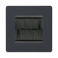 BG Evolve Matt Grey 2G Cable Brush Outlet PCDMG2GBRB
