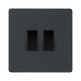 BG Evolve Matt Grey 2G Intermediate Light Switch PCDMG2GINTB