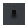 BG Evolve Matt Grey 20A Double Pole Switch with LED PCDMG31B