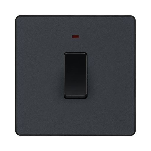 BG Evolve Matt Grey 20A Double Pole Switch with LED PCDMG31B
