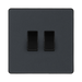 BG Evolve Matt Grey 2G 2W Light Switch PCDMG42B