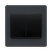 BG Evolve Matt Grey 2G 2W Wide Rocker Light Switch PCDMG42WB
