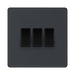 BG Evolve Matt Grey 3G 2W Light Switch PCDMG43B