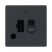 BG Evolve Matt Grey 13A Switched Spur with LED and Flex Outlet PCDMG52B