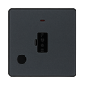 BG Evolve Matt Grey 13A Unswitched Spur with LED and Flex Outlet PCDMG54B