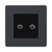 BG Evolve Matt Grey Double Satellite Socket PCDMG612B