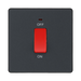 BG Evolve Matt Grey 45A double pole switch with LED PCDMG74B