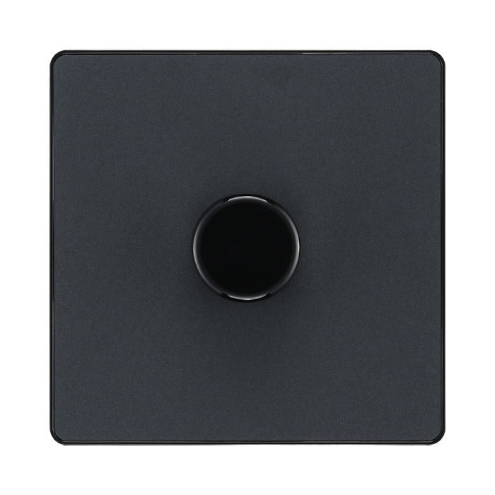 BG Evolve Matt Grey 1G Dimmer Switch PCDMG81B