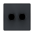 BG Evolve Matt Grey 2G Dimmer Switch PCDMG82B