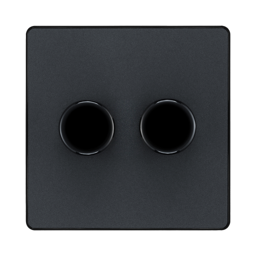 BG Evolve Matt Grey 2G Dimmer Switch PCDMG82B