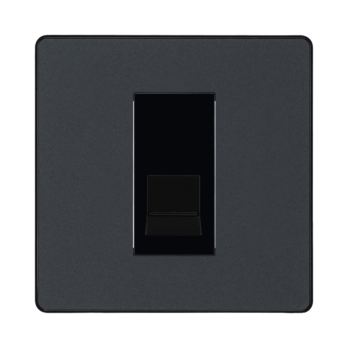 BG Evolve Matt Grey Secondary Telephone Socket PCDMGBTS1B