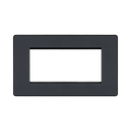 BG Evolve Matt Grey 4G Euro Module Plate PCDMGEMR4B