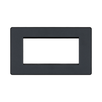 BG Evolve Matt Grey 4G Euro Module Plate PCDMGEMR4B