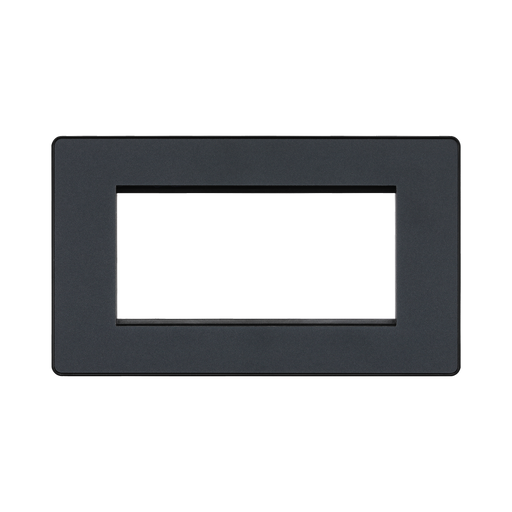 BG Evolve Matt Grey 4G Euro Module Plate PCDMGEMR4B