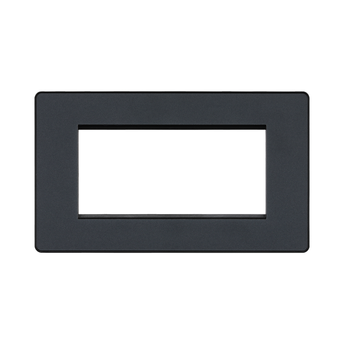 BG Evolve Matt Grey 4G Euro Module Plate PCDMGEMR4B