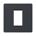 BG Evolve Matt Grey 1G Euro Module Plate PCDMGEMS1B