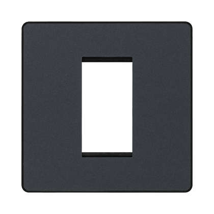 BG Evolve Matt Grey 1G Euro Module Plate PCDMGEMS1B