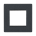 BG Evolve Matt Grey 2G Euro Module Plate PCDMGEMS2B