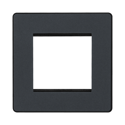 BG Evolve Matt Grey 2G Euro Module Plate PCDMGEMS2B