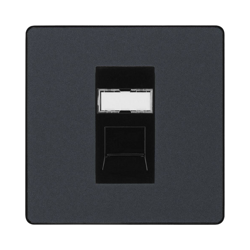 BG Evolve Matt Grey RJ45 Cat6 Data Outlet PCDMGRJ4516B